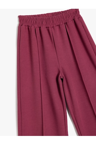 Koton Bol Paça Pantolon Beli Lastikli Viskon Karışımlı Pembe 5wkg40147ak Gül