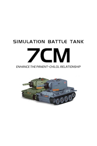 1/64 Şarjlı Mini Tank 9 Kanallı Uzaktan Kumandalı Yeşil
