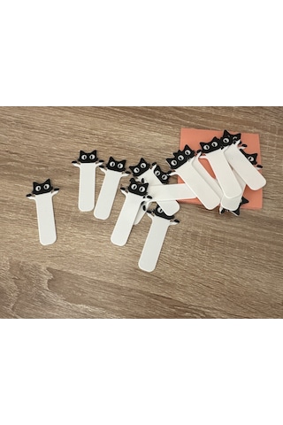 Kitap Ayracı - Sevimli Kedi Şeklinde Ayraç 2 Adet Büyük Ve Küçük Boy