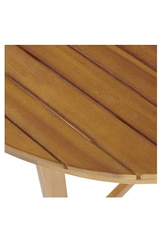Yarı Katlanır Masa 70 Cm Bahçe Masası Balkon Masası Kahverengi