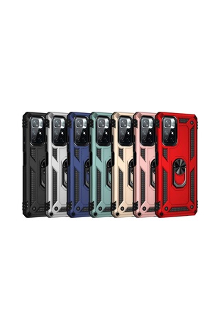 Xiaomi Redmi Note 11t 5g Kılıf Kamera Koruyucu Manyetik Standlı Tank Koruma Vardar Siyah