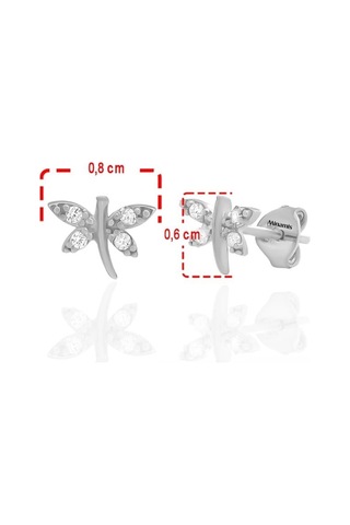 Minimal Yusufçuk Böceği Küpe Silver-2352