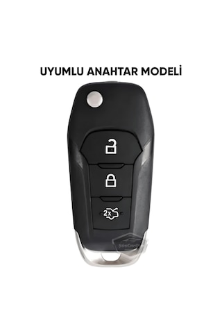 Ford Focus Fiesta Kuga Mondeo Puma Ranger Ecosport Bmax Cmax Smax Anahtar Uyumlu Silikon Anahtar Kılıfı Oto Anahtar Kabı Darbe Emici Anahtarlık Koyu Titan Gri 00 Şüscaroto Aksesuar