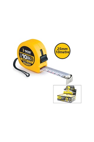 12 Adet 10mt X 25mt Stoplu Şerit Metre 1 M