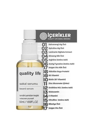 Quality Life Sakal ve Bakım Serumu 50 ML
