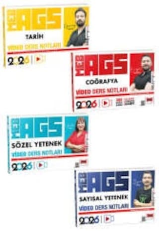 Yargı Yayınları 2026 Meb-ags Tarih-coğrafya-sayısal-sözel Video Ders Notları Seti 4 Kitap Yargı Yayınları 2026 Meb-ags Tarih-coğrafya-sayısal-sözel Video Ders Notları Seti 4 Kitap