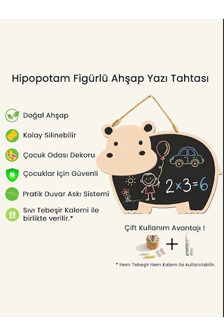 Ncpuzzles Hıpopotam Yazı Tahtası Çok Renkli