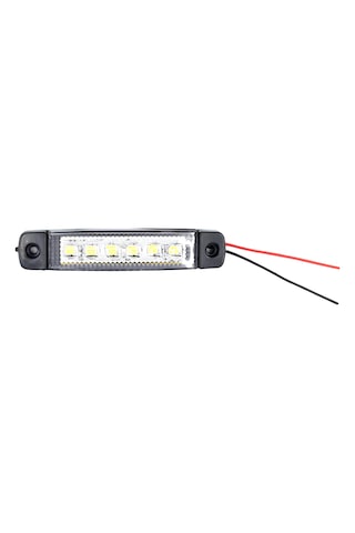 1 Adet Beyaz Parmak Lamba 6 Led 12v 24v