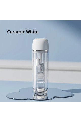Techbloom Portable Dis Fircasi Katlanabilir Seyahat Dis Fircasi Seti White Ortodontik Dis Fircasi Dis Macunu Ve Bardak 11.8x5cm Çift Kişilik