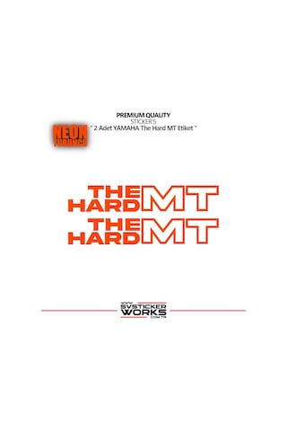 Yamaha The Hard Mt Sticker Yüksek Kalite Folyo 2 Adet Sticker Etiket 73655561