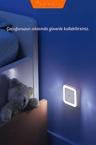 Astec Fotoselli Gece Lambası 1 Watt Tak Çalıştır Sensörlü Beyaz Renk
