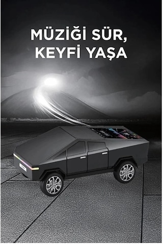 Mepa D68 Cyber Model Araba Tasarımlı Bluetooth Hoparlör 15w Güçlü Ses Rgb Led /tws/usb Siyah Najmaddin