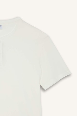 Defacto %100 Pamuk New Regular Fıt 2li Şortlu Pijama Takımı H8680ax26smwt34 Beyaz-wt34