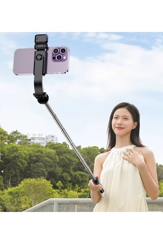 R1s-l 3in1 Bluetooth Kumandalı 170cm Tripod Işıklı Selfie Çubuğu