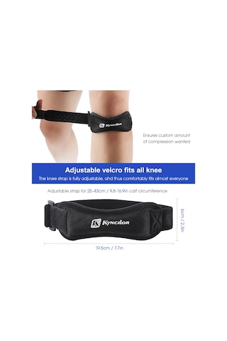 Padalink Mavi Spor Patella Koruması - Nylon+eva Materyal, Nemlendirici, Şok Emici, Tüm Bedenler İçin Koşu Ve Egzersizlerde Knee Strap Mavi