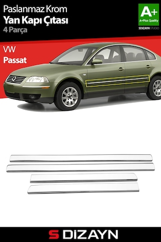 S-Dizayn VW Passat 3B Krom Yan  Kapı Çıtası 4 Prç 1998-2005