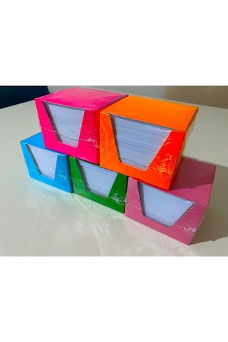 Küp Not 10 Paket Küp Blok Not Kağıdı 1. Hamur 8x8 Cm 500 Yaprak