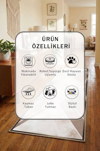 Versus Vizon Vzn Salon Mutfak Yatak Odası Yıkanabilir Yolluk