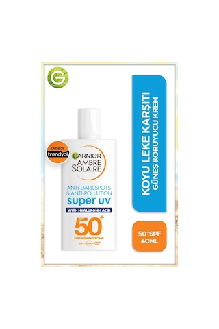 Garnier Ambre Solaire Koyu Leke Karşıtı Koruyucu Yüz Güneş Kremi SPF50+ 40 ML