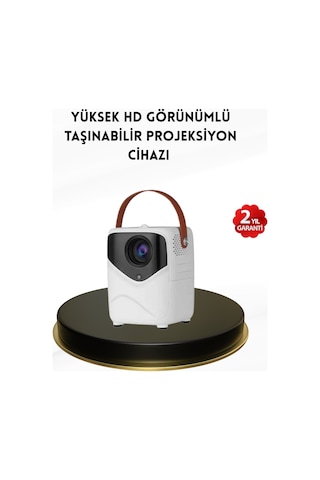 Mini Akıllı Projektör 1080p Full Hd, 64gb Depolama, 2gb Ram, Uzaktan Kumanda Destekli
