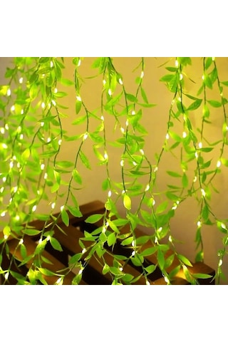 Vıp Kalite Salkım Yaprak Led Işık Gün Işığı Led Salkım Sarmaşık Led Işık 3x1 Metre 180 Led Modlu Gün Işığı