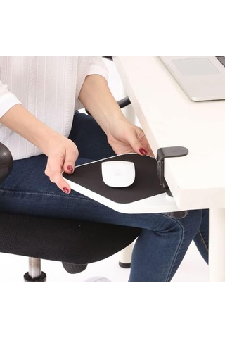 Masa Altı Mouse Pad, 360 Derece Dönebilen Basit Klipsli Mouse Pad, Klipsli Fare Platformu