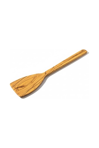 Zeytin Ağacı El Yapımı 12 İnç Spatula. Kızartma, Çevirme Ve Karıştırma İçin Doğal, Kavisli Spatula. Biftek V Genel
