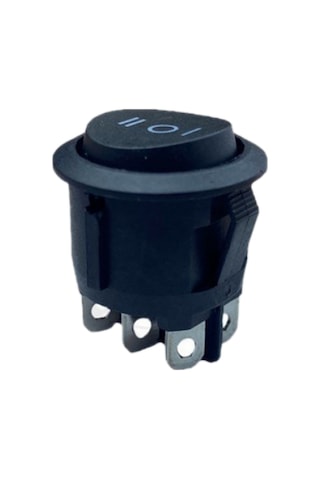 Ic-134-6 Yuvarlak Anh.on-off-on 6p Siyah