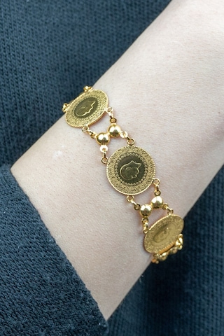 22 Ayar Altın Arası Toplu Altılı Çeyrek Dizme Bileklik