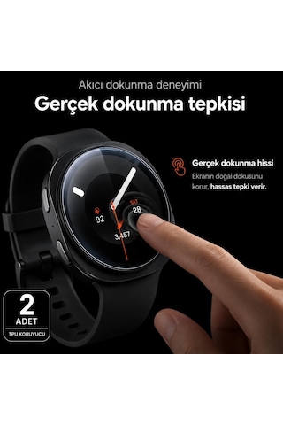 Samsung Galaxy Watch 9 40mm İle Uyumlu Ekran Koruyucu Tpu, Tam Kaplayan Akıllı Saat Koruması 2 Adet, Çizilmeye Dayanıklı Koruma