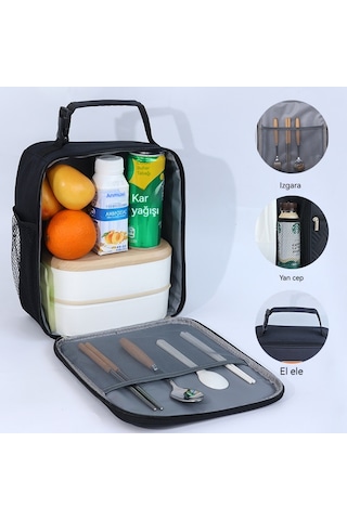 Jifan Taşını'dir El Çantası Yemek Kutusu Çantası-beyaz Beyaz