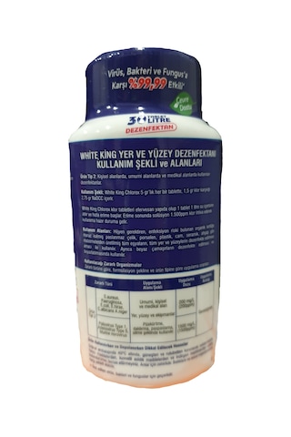 White King Yer ve Yüzey Dezenfektanı Tablet 30 x 5 G