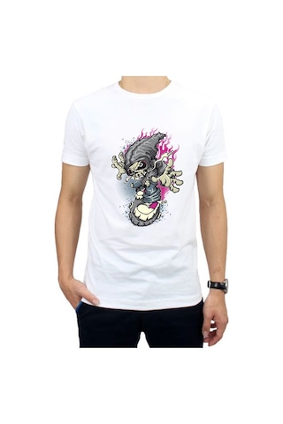 Hidz Skull Kurukafa Kaykay Unisex Tişört Tip 5 001
