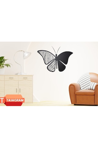 Butterfly Lazer Kesim Metal Tablo