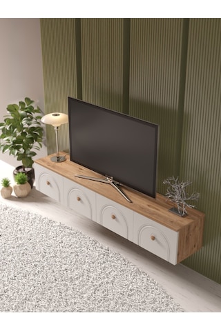Bohem Şık 180 Cm 4 Kapaklı Mdf Kapak Duvar Tv Ünitesi Atlantikçam