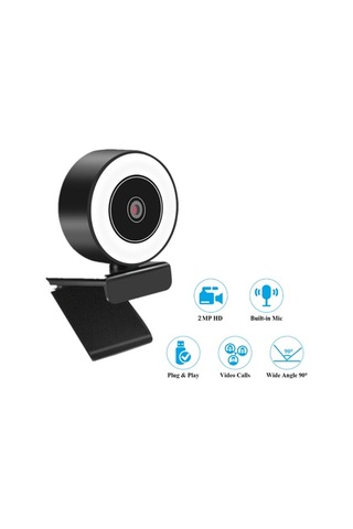 Moly 1080p Otomatik Odaklı Web Kamerası - Düşük Işıkta Aydınlatma, Mikrofonlu, Sürücü Gerektirmeyen Canlı Yayın Ve Konferanslar İçin