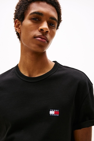 Tommy Hilfiger Tommy Jeans Erkek Siyah Bisiklet Yaka T-shirt Siyah