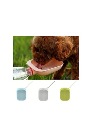 Maxaccess Taşınabilir Seyahat Köpek Kedi Su Kabı Suluk Besleyici Mavi Dayanıklı Plastik