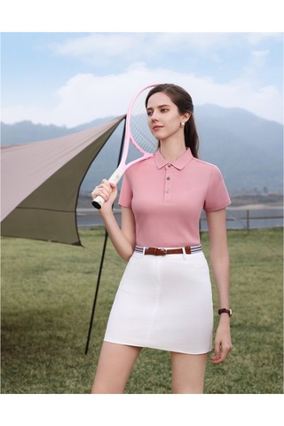 New Performance Premium Polo T-shirt %72,8 Pamuk %27,2 Polyester Pudra
