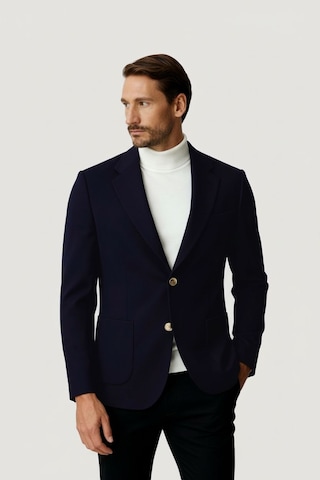 İgs Lacivert Mono Yaka Slim Fit Dar Kalıp Erkek Ceket-25956