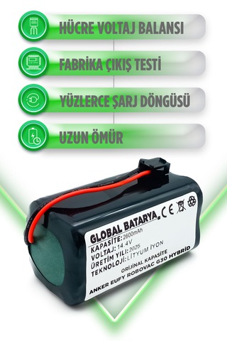 Anker Eufy Robovac G30 Hybrid Uyumlu Batarya 2600mah