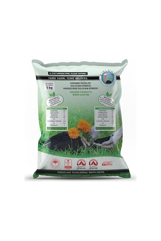%100 Organik Kara Elmas Solucan Gübresi - 5 KG
