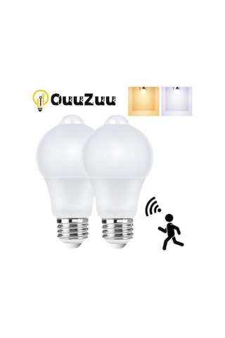 E27 Led Hareket Sensörlü Ampul Ac85v-265v Led Lamba Otomatik Açma/kapama Gece Lambası 12 Sıcak Beyaz 220v 12w