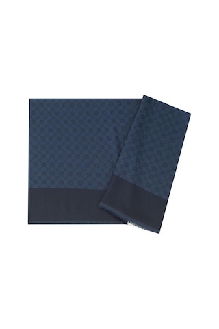 Aker Elegance Monogram Şal - 1090100-921 - Lacivert