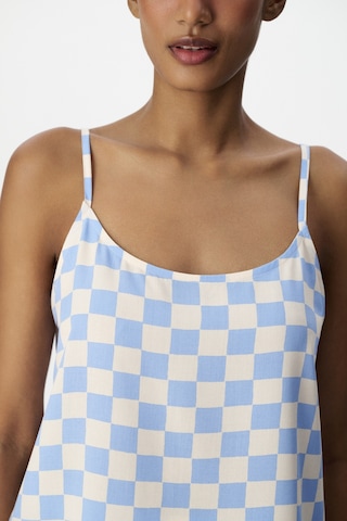 Penti Mavi Blue Gingham Şortlu Pijama Takımı