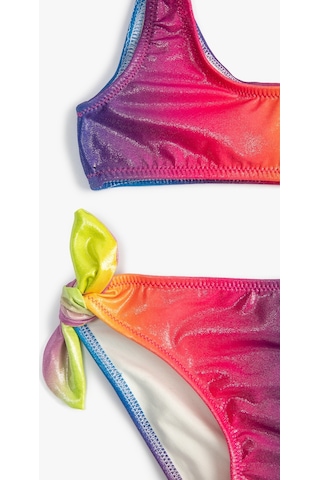 Koton Bikini Takımı Parlak Çok Renkli 2 Parça Pembe Desenli 3skg00001bm 3SKG00001BMA04 Pembe