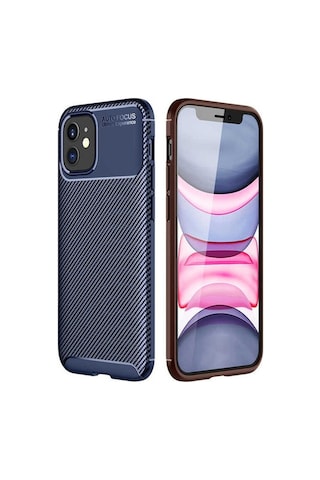 Apple Uyumlu iPhone 12 Kılıf Zore Negro Silikon Kapak Lacivert