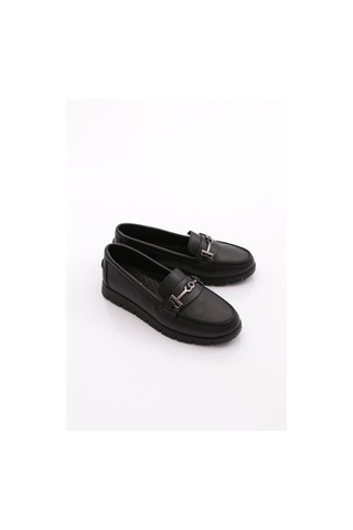 Dgn 5604-6 Kadin Loafer Ayakkabi Siyah Floater