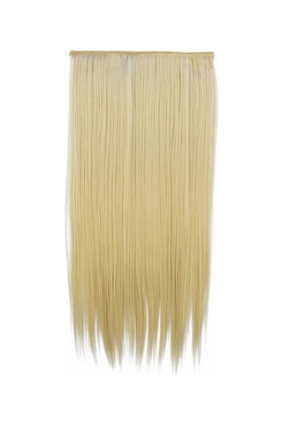 Caş Dekorasyon Isıya Dayanıklı Yarımay Çıt Çıt Saç - 613a - Küllü Sarı - Düz - 60 Cm - 110 Gr