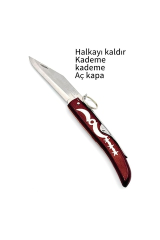 Halkalı Model 23 Cm Kamp Çakı Anahtarlık 13,5 Cm Çakı Çok Renkli